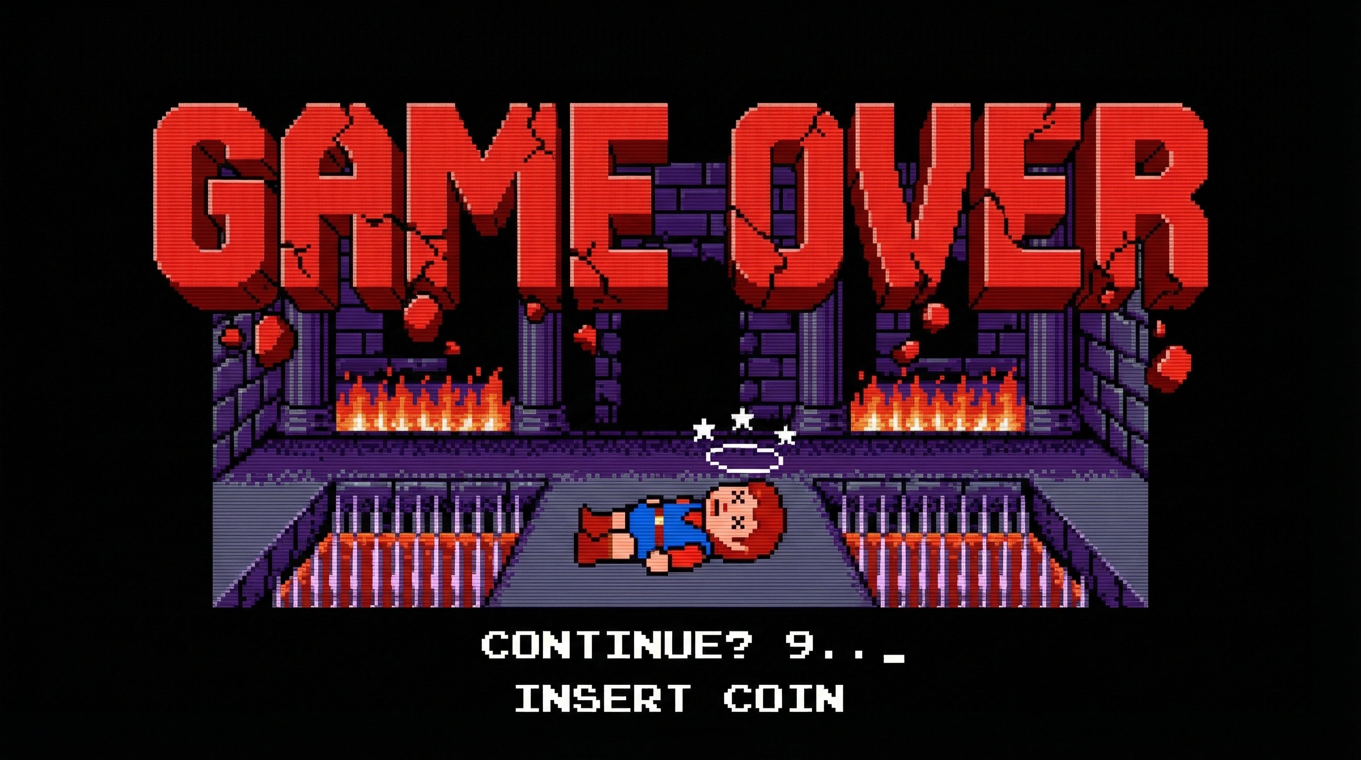 Retro Game Over Screen
